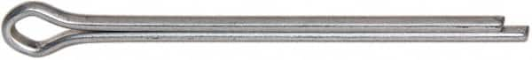 Made in USA - 1/8" Diam x 2" Long Extended Prong Cotter Pin - Grade 2, Zinc-Plated, Steel - Americas Industrial Supply