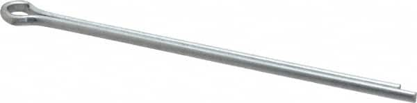 Made in USA - 1/8" Diam x 3" Long Extended Prong Cotter Pin - Grade 2, Zinc-Plated, Steel - Americas Industrial Supply