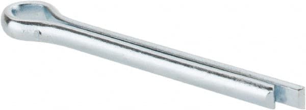 Made in USA - 5/32" Diam x 1-1/2" Long Extended Prong Cotter Pin - Grade 2, Zinc-Plated, Steel - Americas Industrial Supply