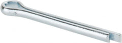 Made in USA - 5/32" Diam x 1-1/2" Long Extended Prong Cotter Pin - Grade 2, Zinc-Plated, Steel - Americas Industrial Supply