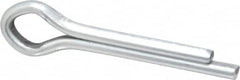 Made in USA - 3/16" Diam x 1" Long Extended Prong Cotter Pin - Grade 2, Zinc-Plated, Steel - Americas Industrial Supply