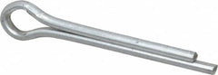 Made in USA - 3/16" Diam x 1-1/2" Long Extended Prong Cotter Pin - Grade 2, Zinc-Plated, Steel - Americas Industrial Supply