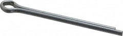 Made in USA - 3/16" Diam x 2-1/2" Long Extended Prong Cotter Pin - Grade 2, Zinc-Plated, Steel - Americas Industrial Supply