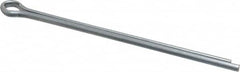 Made in USA - 3/16" Diam x 4" Long Extended Prong Cotter Pin - Grade 2, Zinc-Plated, Steel - Americas Industrial Supply