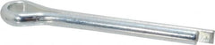 Made in USA - 1/4" Diam x 2" Long Extended Prong Cotter Pin - Grade 2, Zinc-Plated, Steel - Americas Industrial Supply