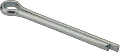 Made in USA - 3/8" Diam x 3-1/2" Long Extended Prong Cotter Pin - Grade 2, Zinc-Plated, Steel - Americas Industrial Supply