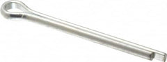 Made in USA - 3/8" Diam x 4" Long Extended Prong Cotter Pin - Grade 2, Zinc-Plated, Steel - Americas Industrial Supply