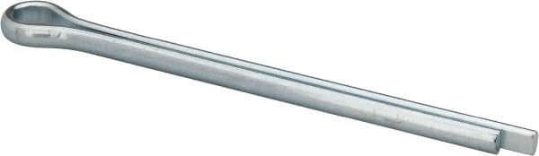 Made in USA - 3/8" Diam x 5" Long Extended Prong Cotter Pin - Grade 2, Zinc-Plated, Steel - Americas Industrial Supply