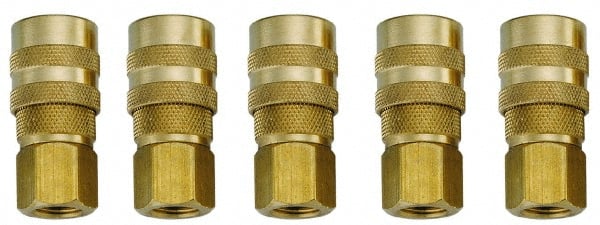 Value Collection - 5 Piece 1/4" Body 1/4 NPT 145 psi ARO Pneumatic Coupling Plug Set - Americas Industrial Supply