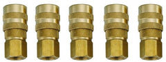 Value Collection - 5 Piece 1/4" Body 1/4 NPT 145 psi ARO Pneumatic Coupling Plug Set - Americas Industrial Supply