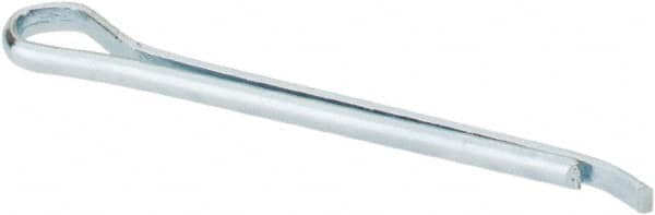 Made in USA - 1/16" Diam x 1" Long Hammerlock Cotter Pin - Grade 2, Zinc-Plated, Steel - Americas Industrial Supply