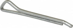 Made in USA - 1/8" Diam x 1-1/4" Long Hammerlock Cotter Pin - Grade 2, Zinc-Plated, Steel - Americas Industrial Supply