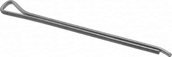 Made in USA - 1/8" Diam x 2" Long Hammerlock Cotter Pin - Grade 2, Zinc-Plated, Steel - Americas Industrial Supply