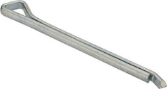 Made in USA - 1/4" Diam x 3" Long Hammerlock Cotter Pin - Grade 2, Zinc-Plated, Steel - Americas Industrial Supply