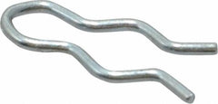 Made in USA - 9/64" Groove, 1/2" Long, Zinc-Plated Spring Steel Hair Pin Clip - 0.031" Clip Diam, 3/16" Shaft Diam, Grade 2 - Americas Industrial Supply