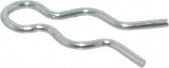 Made in USA - 5/16" Groove, 31/32" Long, Zinc-Plated Spring Steel Hair Pin Clip - 0.052" Clip Diam, 3/8" Shaft Diam, Grade 2 - Americas Industrial Supply
