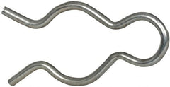 Made in USA - 25/32" Groove, 2-5/64" Long, Zinc-Plated Spring Steel Hair Pin Clip - 0.105" Clip Diam, 7/8" Shaft Diam, Grade 2 - Americas Industrial Supply