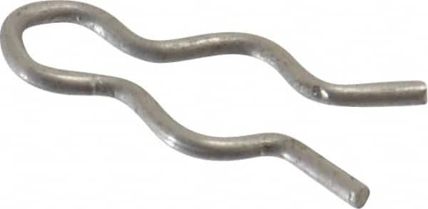 Made in USA - 9/64" Groove, 1/2" Long, Stainless Steel Hair Pin Clip - 0.031" Clip Diam, 3/16" Shaft Diam, Grade 18-8 - Americas Industrial Supply