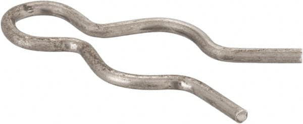 Made in USA - 3/8" Groove, 1-1/8" Long, Stainless Steel Hair Pin Clip - 0.055" Clip Diam, 7/16" Shaft Diam, Grade 18-8 - Americas Industrial Supply
