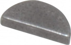 Made in USA - #202 Standard Woodruff Key - 1/4" Long x 1/16" Wide, Steel - Americas Industrial Supply