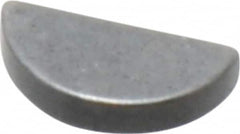 Made in USA - #202-1/2 Standard Woodruff Key - 5/16" Long x 1/16" Wide, Steel - Americas Industrial Supply