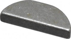 Made in USA - #304 Standard Woodruff Key - 1/2" Long x 3/32" Wide, Steel - Americas Industrial Supply