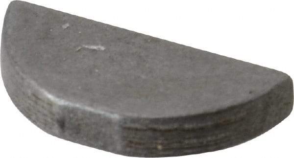 Made in USA - #609 Standard Woodruff Key - 1-1/8" Long x 3/16" Wide, Steel - Americas Industrial Supply