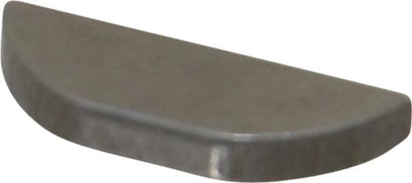 Made in USA - #204 Standard Woodruff Key - 1/2" Long x 1/16" Wide, Alloy Steel - Americas Industrial Supply