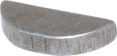 Made in USA - #304 Standard Woodruff Key - 1/2" Long x 3/32" Wide, Alloy Steel - Americas Industrial Supply