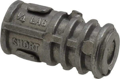 Powers Fasteners - 1/2" Diam, 1/2" Drill, Lag Shield Concrete Anchor - Zamac Alloy, Zinc-Plated Finish, Flat Head - Americas Industrial Supply
