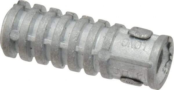 Powers Fasteners - 1/2" Diam, 1/2" Drill, Lag Shield Concrete Anchor - Zamac Alloy, Zinc-Plated Finish, Flat Head - Americas Industrial Supply
