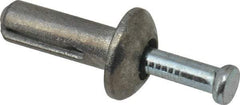 Powers Fasteners - 1/4" Diam, 1/4" Drill, 3/4" OAL, 1-1/8" Min Embedment Hammer Drive Concrete Anchor - Steel (Drive Pin)/Zamac Alloy (Body), Zinc-Plated Finish, Mushroom Head - Americas Industrial Supply