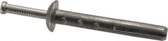 Powers Fasteners - 1/4" Diam, 1/4" Drill, 2" OAL, 1-1/8" Min Embedment Hammer Drive Concrete Anchor - Stainless Steel (Drive Pin)/Zamac Alloy (Body), Zinc-Plated Finish, Mushroom Head - Americas Industrial Supply