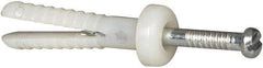Powers Fasteners - 3/16" Diam, 3/16" Drill, 1" OAL, 1-1/8" Min Embedment Hammer Drive Concrete Anchor - Nylon (Body)/Steel (Drive Pin), Zinc-Plated Finish, Round Head - Americas Industrial Supply