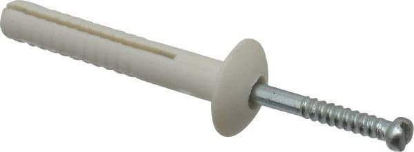 Powers Fasteners - 1/4" Diam, 1/4" Drill, 1-1/2" OAL, 1-1/4" Min Embedment Hammer Drive Concrete Anchor - Nylon (Body)/Steel (Drive Pin), Zinc-Plated Finish, Mushroom Head - Americas Industrial Supply