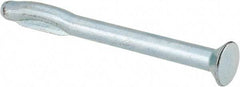 Powers Fasteners - 1/4" Diam, 1/4" Drill, 3" OAL, 4" Min Embedment Split-Drive Concrete Anchor - Steel, Zinc-Plated Finish, Flat Head - Americas Industrial Supply