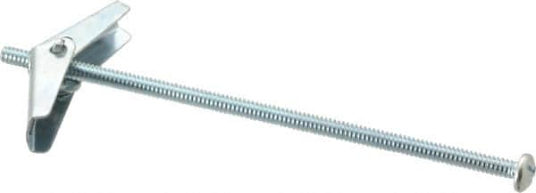 Powers Fasteners - 3/16" Screw, 3/16" Diam, 5" Long, Toggle Bolt Drywall & Hollow Wall Anchor - 1/2" Drill, Zinc Plated, Steel, Grade Zamac 7, Use in Drywall & Wallboard - Americas Industrial Supply