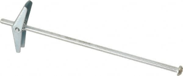 Powers Fasteners - 3/16" Screw, 3/16" Diam, 6" Long, Toggle Bolt Drywall & Hollow Wall Anchor - 1/2" Drill, Zinc Plated, Steel, Grade Zamac 7, Use in Drywall & Wallboard - Americas Industrial Supply