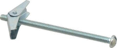 Powers Fasteners - 1/4" Screw, 1/4" Diam, 4" Long, Toggle Bolt Drywall & Hollow Wall Anchor - 5/8" Drill, Zinc Plated, Steel, Grade Zamac 7, Use in Drywall & Wallboard - Americas Industrial Supply