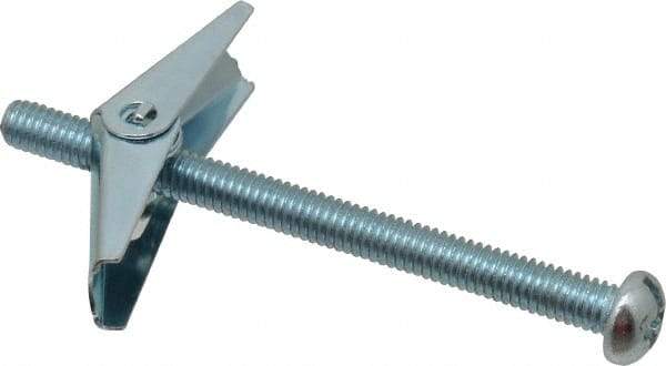 Powers Fasteners - 5/16" Screw, 5/16" Diam, 4" Long, Toggle Bolt Drywall & Hollow Wall Anchor - 7/8" Drill, Zinc Plated, Steel, Grade Zamac 7, Use in Drywall & Wallboard - Americas Industrial Supply