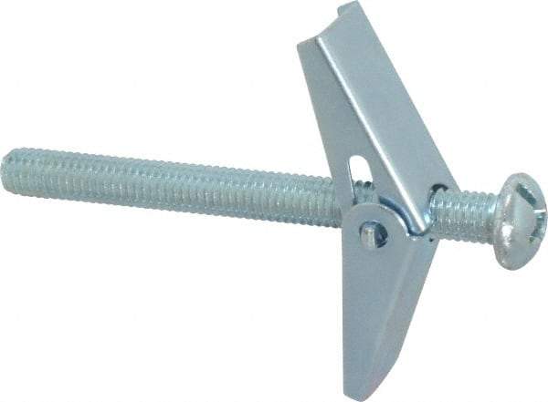 Powers Fasteners - 3/8" Screw, 3/8" Diam, 4" Long, Toggle Bolt Drywall & Hollow Wall Anchor - 7/8" Drill, Zinc Plated, Steel, Grade Zamac 7, Use in Drywall & Wallboard - Americas Industrial Supply