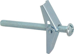 Powers Fasteners - 3/8" Screw, 3/8" Diam, 4" Long, Toggle Bolt Drywall & Hollow Wall Anchor - 7/8" Drill, Zinc Plated, Steel, Grade Zamac 7, Use in Drywall & Wallboard - Americas Industrial Supply
