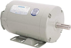 Leeson - 3 Max hp, 3,450 Max RPM, Electric AC DC Motor - 230/460 V Input, Three Phase, 145T Frame, 7/8" Shaft Diam, Rigid Base Mount, TEAO Enclosure - Americas Industrial Supply