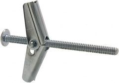 Powers Fasteners - 1/8" Screw, 1/8" Diam, 2" Long, Toggle Bolt Drywall & Hollow Wall Anchor - 3/8" Drill, Zinc Plated, Steel, Grade Zamac 7, Use in Drywall & Wallboard - Americas Industrial Supply