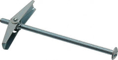 Powers Fasteners - 1/8" Screw, 1/8" Diam, 3" Long, Toggle Bolt Drywall & Hollow Wall Anchor - 3/8" Drill, Zinc Plated, Steel, Grade Zamac 7, Use in Drywall & Wallboard - Americas Industrial Supply