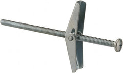 Powers Fasteners - 3/16" Screw, 3/16" Diam, 4" Long, Toggle Bolt Drywall & Hollow Wall Anchor - 1/2" Drill, Zinc Plated, Steel, Grade Zamac 7, Use in Drywall & Wallboard - Americas Industrial Supply