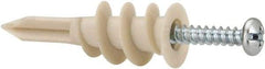 Powers Fasteners - #8 Screw, 9/16" Diam, 1-11/16" Long, 3/8 to 1" Thick, Self Drilling Drywall & Hollow Wall Anchor - Nylon, Use in Wallboard - Americas Industrial Supply