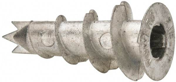 Powers Fasteners - 9/16" Diam, 1-5/16" Long, 3/8 to 1" Thick, Self Drilling Drywall & Hollow Wall Anchor - Zinc Plated, Nylon, Use in Wallboard - Americas Industrial Supply