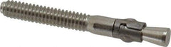 Powers Fasteners - 1/4" Diam, 1/4" Drill, 2-1/4" OAL, 7/8" Min Embedment Wedge Expansion Concrete Anchor - 304 Stainless Steel, Hex Nut Head, Hex Drive, 1-1/4" Thread Length - Americas Industrial Supply