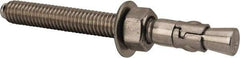 Powers Fasteners - 3/8" Diam, 3/8" Drill, 3-3/4" OAL, 1-5/8" Min Embedment Wedge Expansion Concrete Anchor - 304 Stainless Steel, Hex Nut Head, Hex Drive, 2-5/8" Thread Length - Americas Industrial Supply
